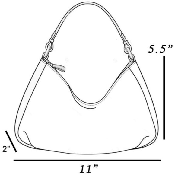 White Stud Trim Shoulder Bag - Picture 5 of 5